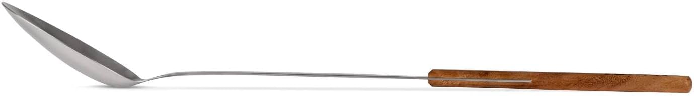 Cuchara servir acero inox mango madera 3.4oz