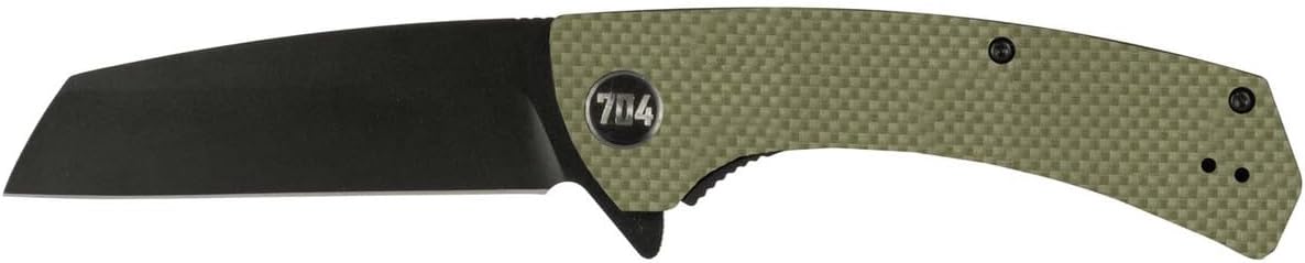 Cuchillo plegable D2 hoja pie oveja verde oliva