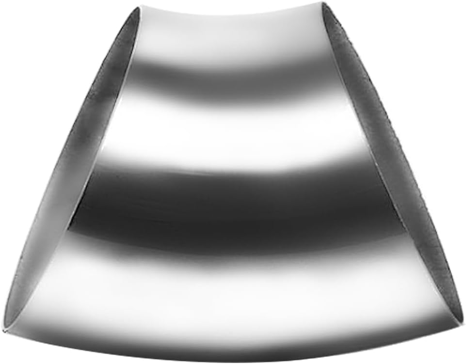 Codo tubo escape acero inox 2pulg 45grados tono plateado
