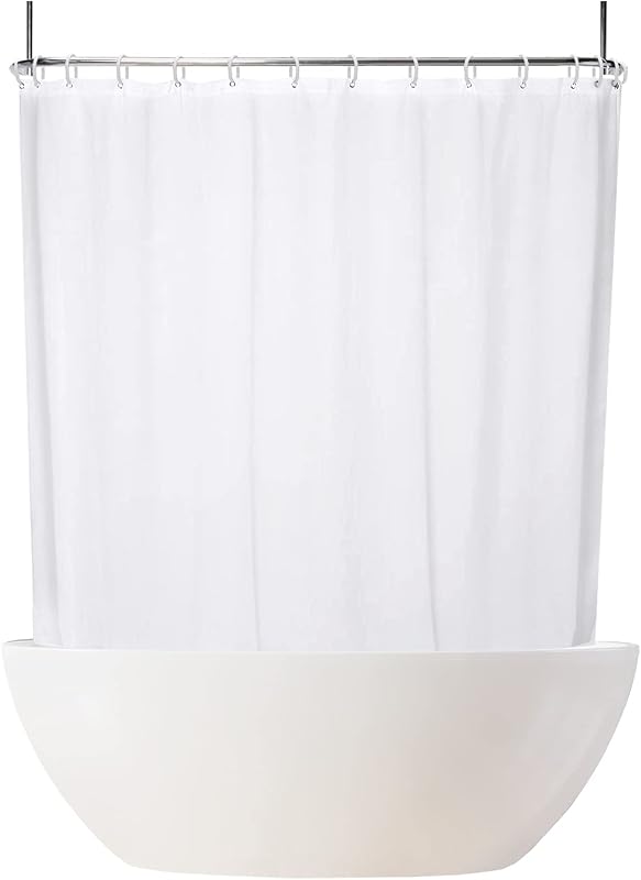Cortina ducha redonda 180x70pulg con patas garra blanca 31uds