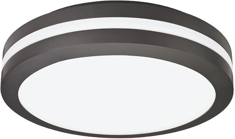 Lámpara techo LED exterior bronce oscuro 4000K