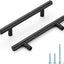 Manijas negras acero inox 4pulg para gabinetes set 5