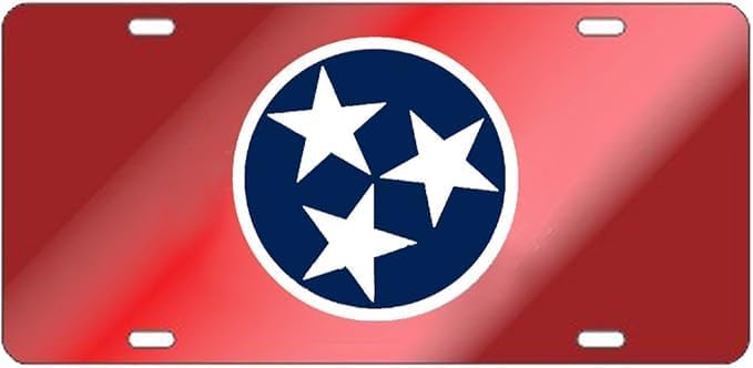 Placa con licencia Tennessee TRI Rojo Blanco Azul
