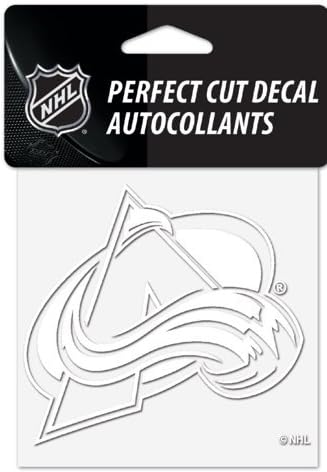 Adhesivo NHL Colorado Avalanche 4x4" exterior blanco