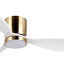 Ventilador techo 52pulg blanco luz control remoto aspas madera