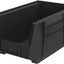 Contenedores plástico apilables 15x8x7" negro