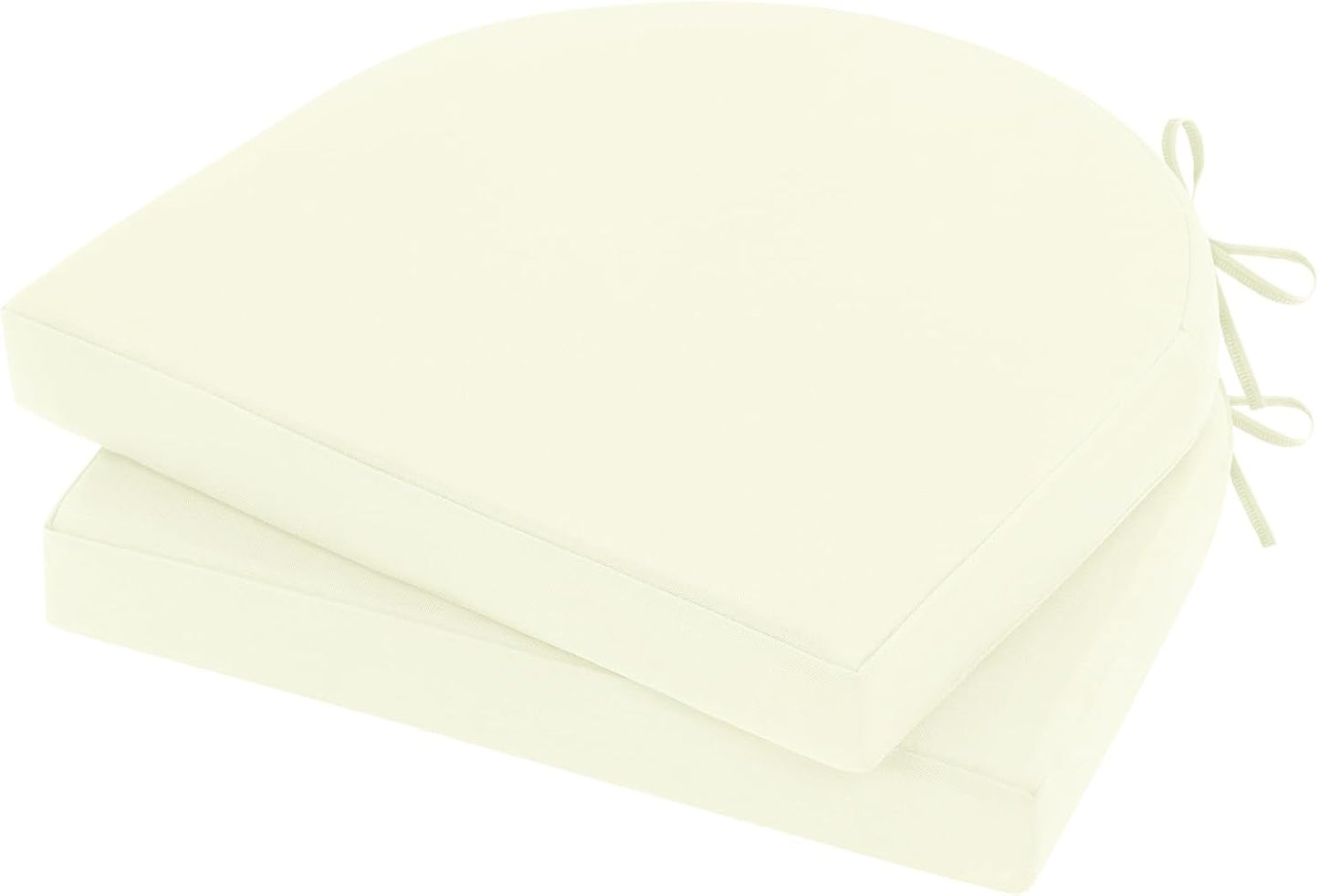 2 Pzas Cojines Silla Exterior 17x16pulg Impermeables Redondos