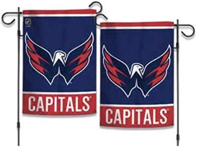 Bandera jardín doble cara 12x18" Washington Capitals