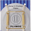 Colgador placas pared dorado brillante 3.125x1.75x0.5"