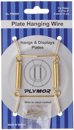 Colgador placas pared dorado brillante 3.125x1.75x0.5"