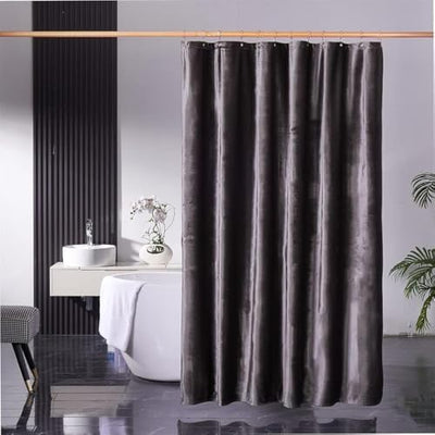 Cortina ducha terciopelo gris 72x72 impermeable