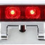 Luz freno LED doble función base giratoria cromo rojo