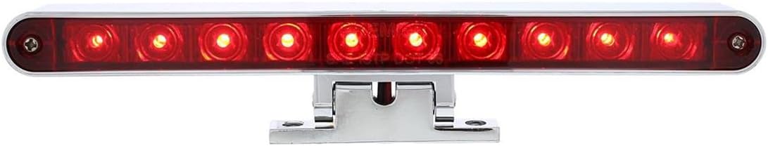 Luz freno LED doble función base giratoria cromo rojo