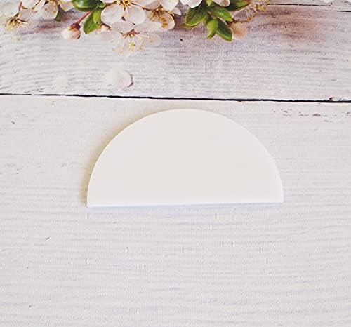 20 Tarjetas Lugar Acrílico Semicírculo Boda Blanco