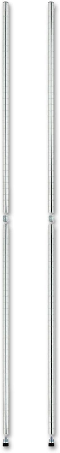 Postes apilables estantería alambre 36" color plateado set 4