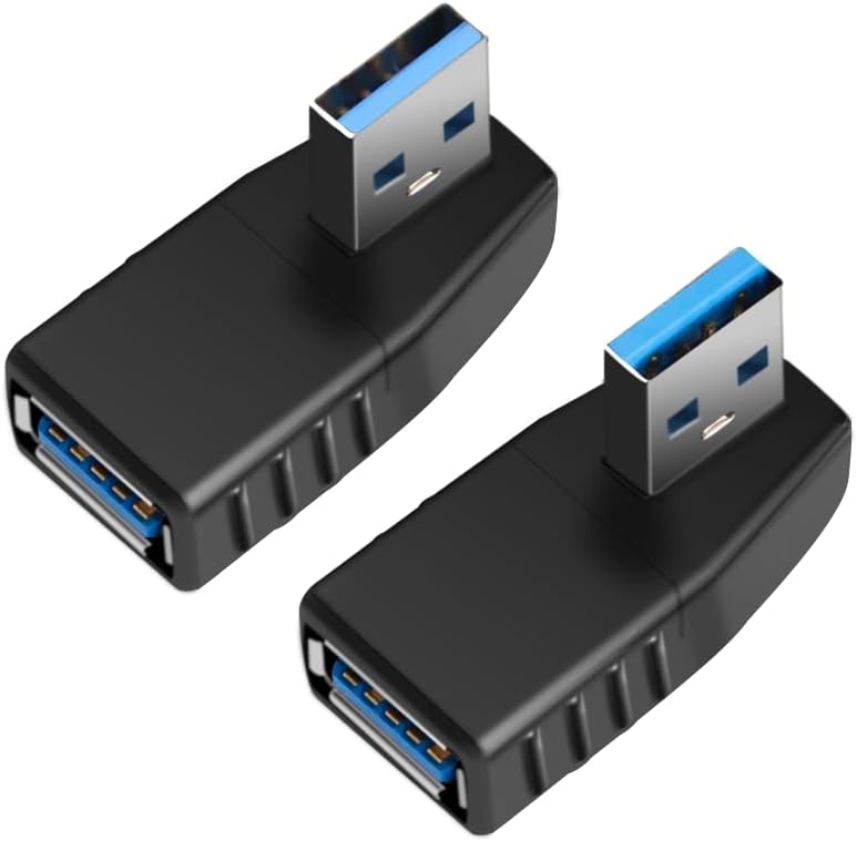 Adaptador USB 3.0 macho a hembra 90 grados