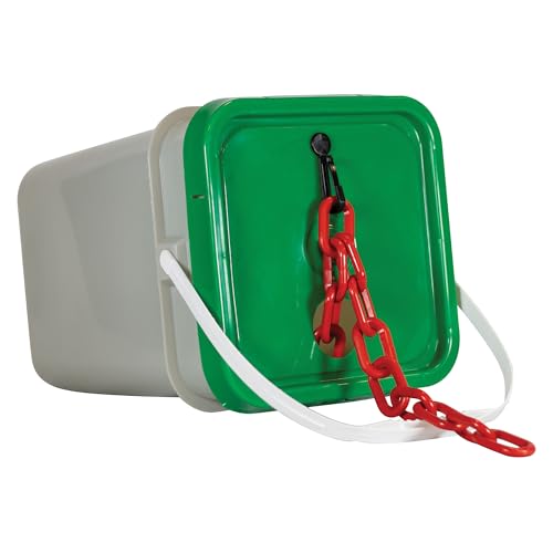 Cubo cadena plástico resistente rojo 2pulg 120ft