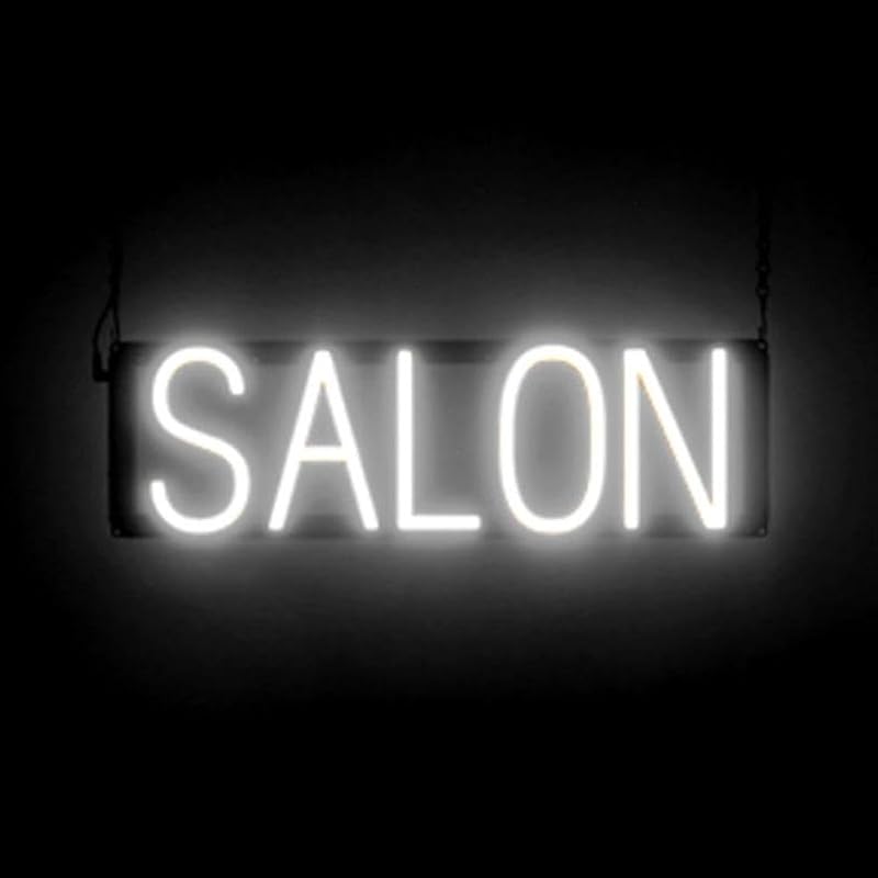 Letrero peluquería LED neón 20.8x6.3" 8 animaciones