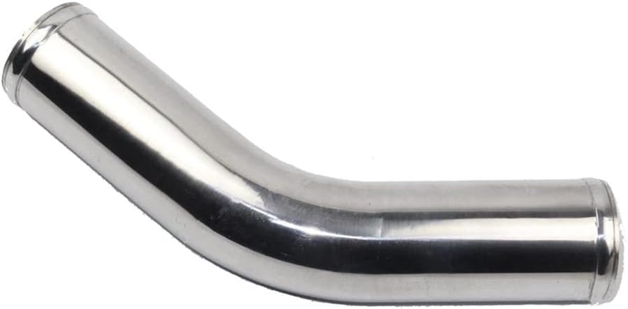 Tubo codo aluminio 45 grados 2.5pulg con cuentas intercooler