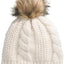 Gorro con forro de pompón piel mujer