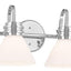 Lámpara tocador 34pulg 4 luces cristal ópalo cromo