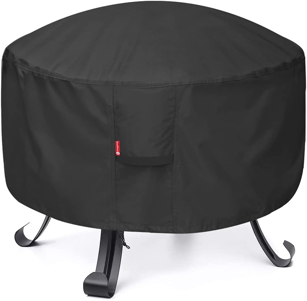 Cubierta hoguera impermeable 600D redonda 30x12" negro
