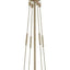 Lámpara colgante bronce champán 18.25" cristal opalo