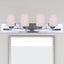 Lámpara de baño 4 luces cromo vidrio opalino