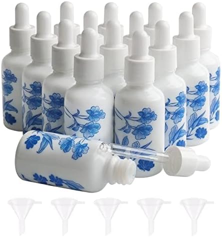 Botella cristal 1.0oz con 5 embudos viaje 15 pzas