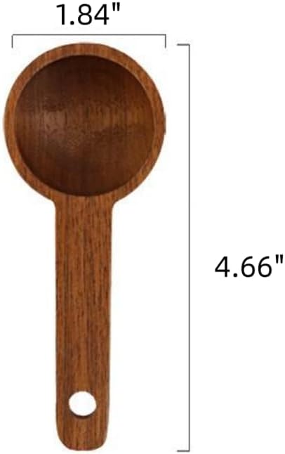 Cuchara café madera nuez para granos molidos té 0.5oz