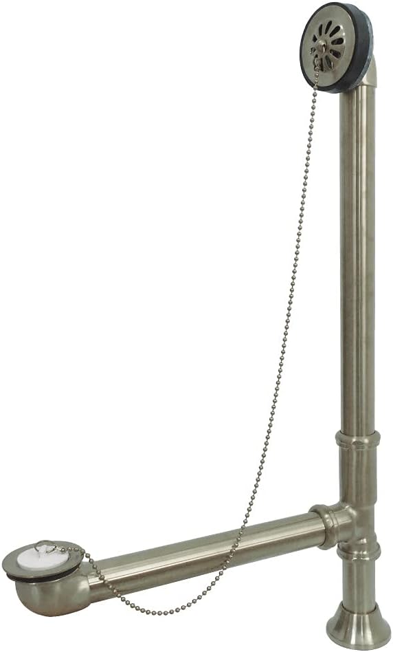Desagüe baño garra latón níquel cepillado 27pulg