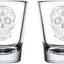 Set 2 vasos chupito 1.75oz azúcar y caramelo calavera