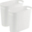 Cubo basura 3.5gal plástico delgado asas pack 2
