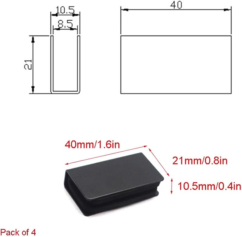Abrazadera magnética vidrio puerta 0.236pulg