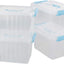 Contenedor 6qt plástico con tapa 4 pzas
