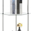 Estantería esquinera cristal 5 niveles 13.75" moderna