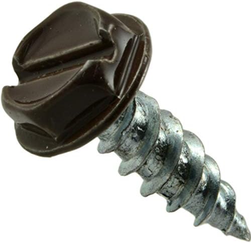 Tornillos hex ranurados para canalones 7x1/2 marrón
