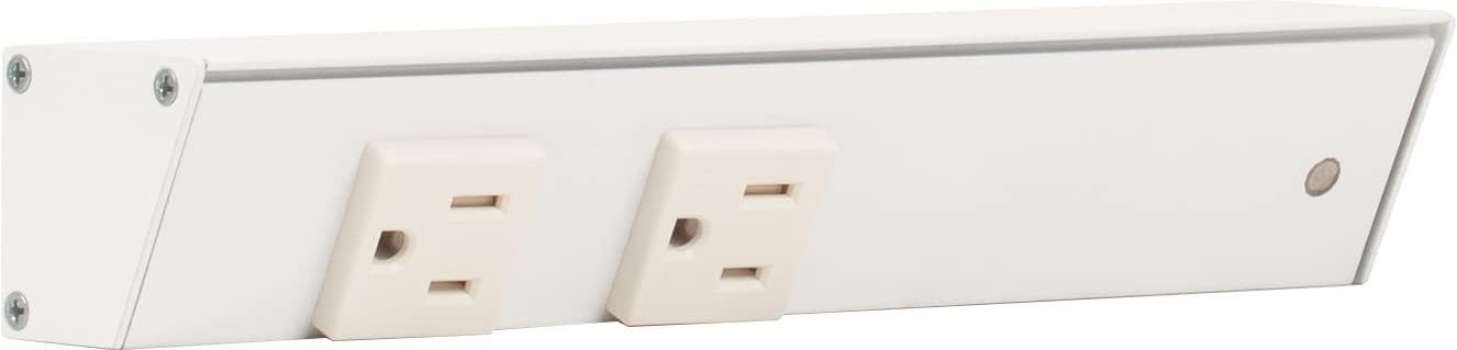 Regleta enchufe 9pulg derecha 2 receptáculos blanca