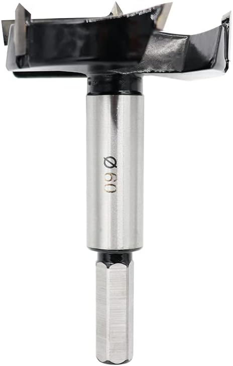 Brocas Forstner 60mm carburo tungsteno 3 cortadores carpintería