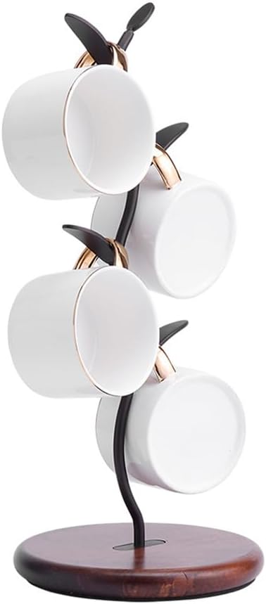 Soporte tazas cocina gabinete café cejas negras