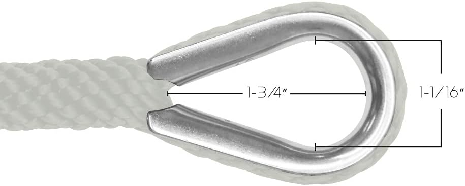 Línea anclaje boattector 0.5pulg x30.5m trenzado sólido