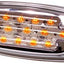 Luz marcador liquidación ovalada LED ámbar bisel acero inox