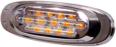 Luz marcador liquidación ovalada LED ámbar bisel acero inox