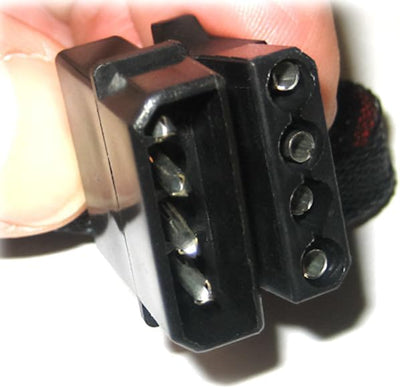 Cable extensión Molex 4 pines con funda negra nailon