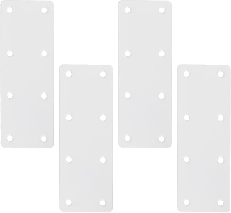 4 Soportes Acero Inox para Muebles Madera 5.5x2pulg