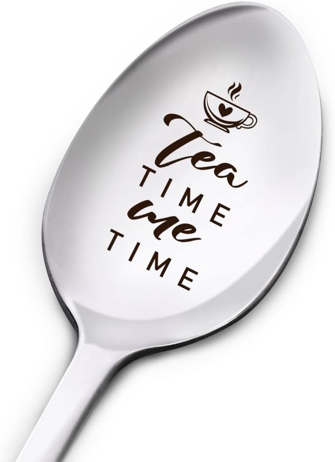 Cuchara té acero inox grabada regalo mamá papá abuela