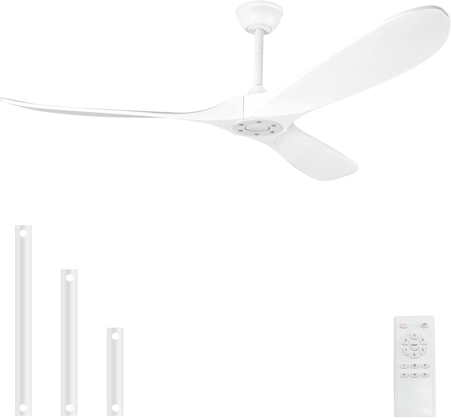 Ventilador techo madera 72pulg 3 aspas motor CC reversible