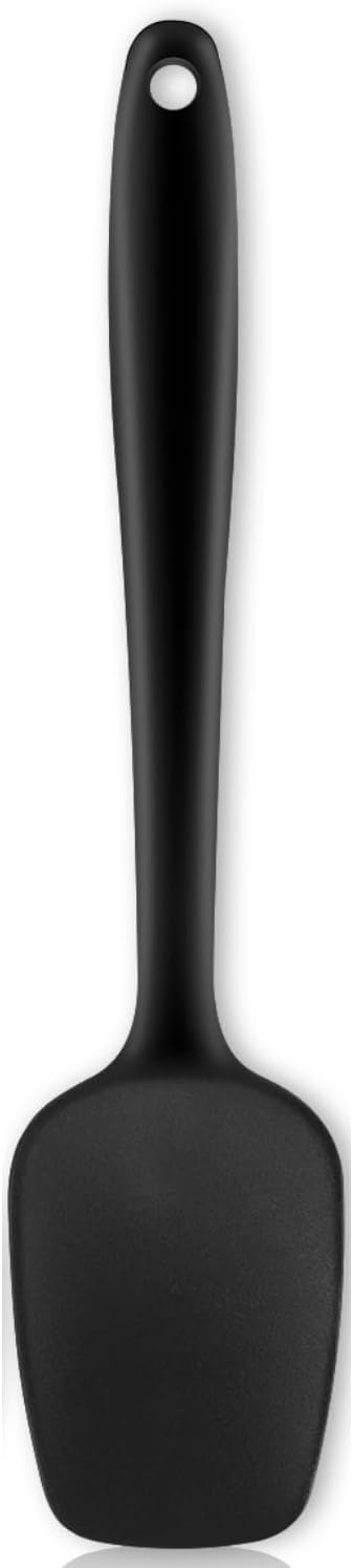 Cuchara espátula silicona 11.2pulg antiadherente negra