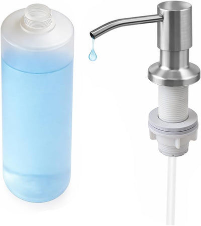 Dispensador Jabón Fregadero Acero Inox Recargable 13oz