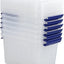 Caja plástico transparente 6l con tapa set 6